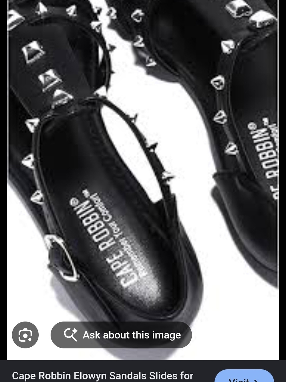 Cape Robbin Black Studded Elowyn Sandals with Ankle Strap